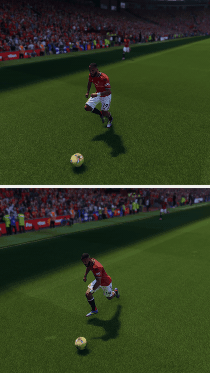 TrueFoot Kit Physics v0.5 — Natural vs Loose jersey movement in FC 26, clip 1