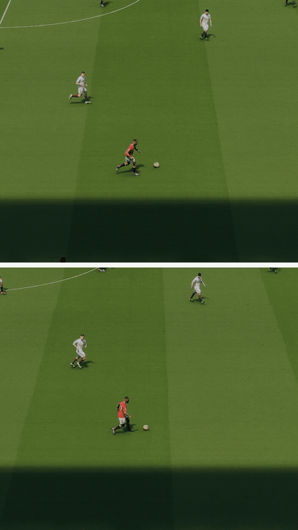 TrueFoot Kit Physics v0.5 — Natural vs Loose jersey movement in FC 26, clip 2